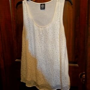 - Bobeau Sparkle Tank w Rhinestone detail